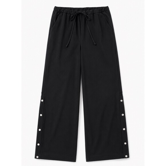 Athleta Pants - Athleta MVP Mid Rise Wide Leg Snap Pants size small P SP black athletic